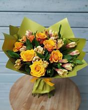 Букет цветов из:  Альстромерии и Розы в Покровское