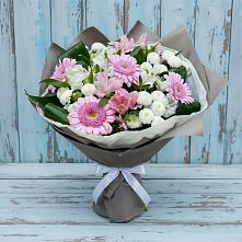 Букет цветов из:  Герберы, Альстромерии и Хризантемы в Покровское