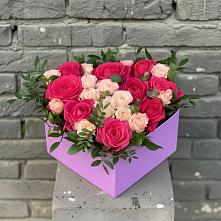 Цветочная композиция из Розы в коробке в Покровское