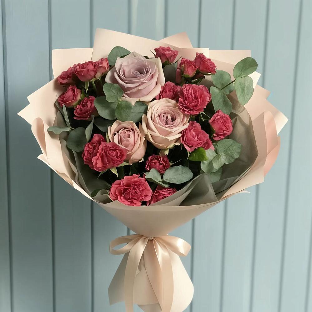 Букет цветов из: Гвоздики и Розы в Покровское