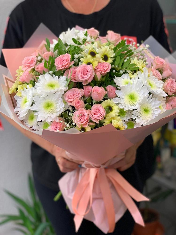 Букет цветов из: Розы и Хризантемы в Покровское