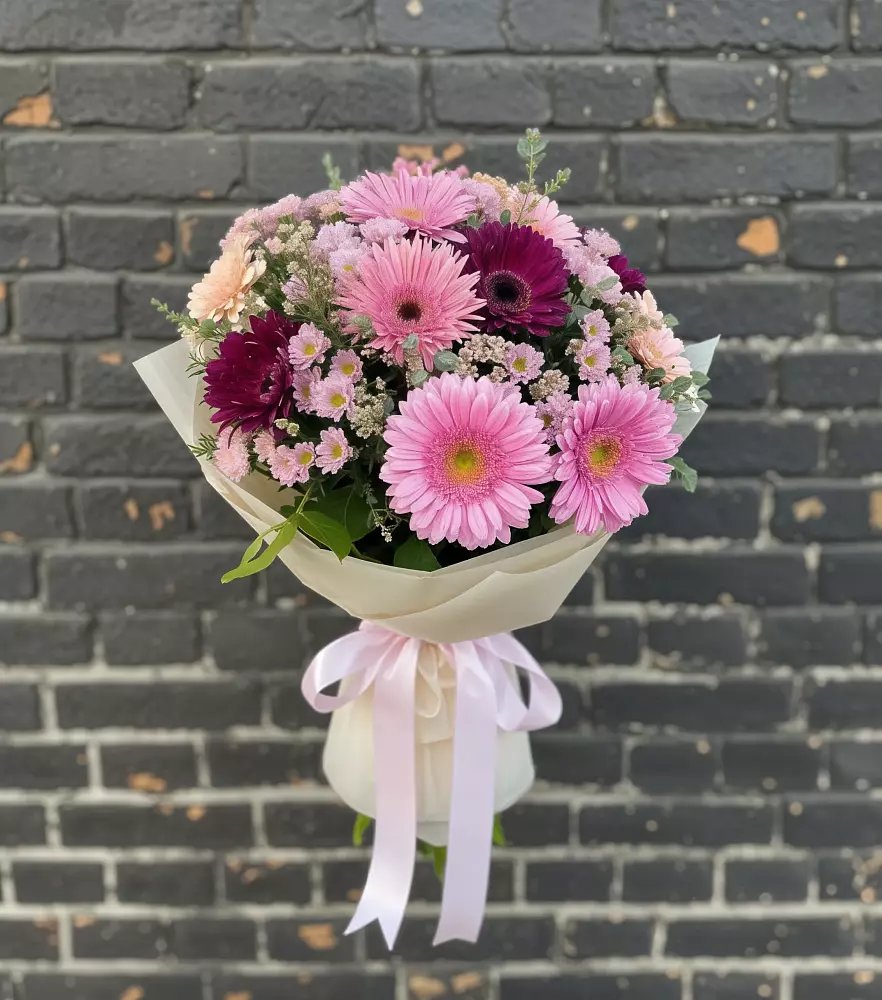 Букет цветов из: Герберы и Хризантемы в Покровское