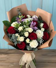 Букет цветов из:  Розы и Альстромерии в Покровское