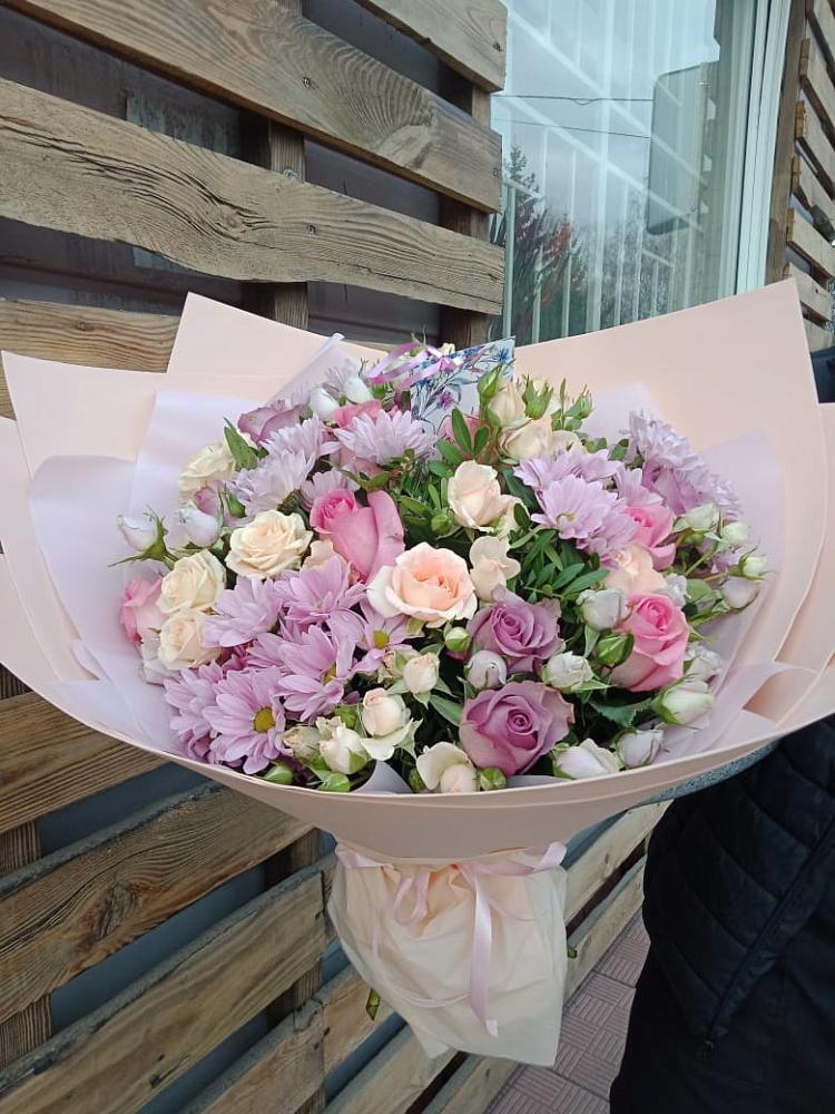 Букет цветов из: Розы и Хризантемы в Покровское