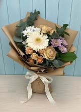 Букет цветов из:  Герберы и Хризантемы в Покровское