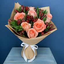 Букет цветов из:  Розы и Альстромерии #REPLACE_PRED# Покровское