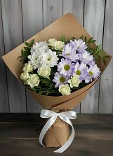 Букет цветов из:  Хризантемы и Розы в Покровское