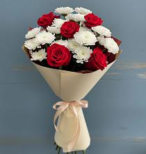 Букет цветов из:  Розы и Хризантемы в Покровское