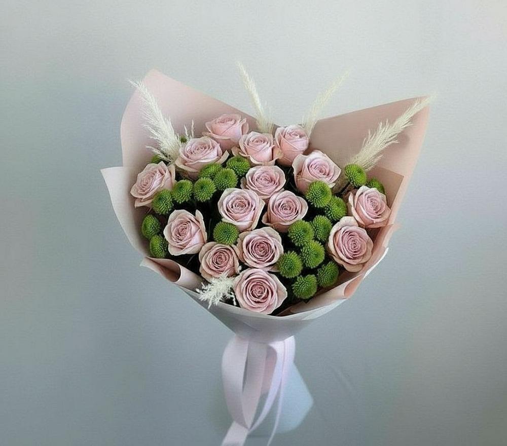 Букет цветов из: Розы и Хризантемы в Покровское