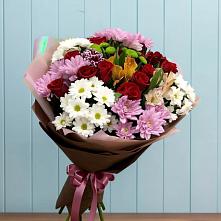 Букет цветов из:  Розы, Хризантемы и Альстромерии в Покровское