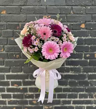 Букет цветов из:  Герберы и Хризантемы в Покровское