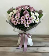 Букет цветов из:  Хризантемы и Розы в Покровское