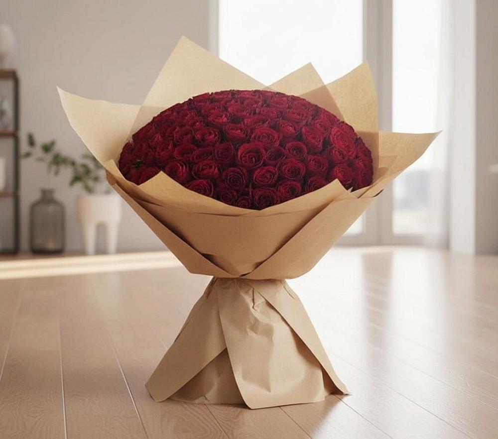Букет 101 Красная роза в Покровское