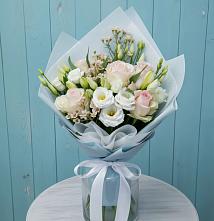 Букет цветов из:  Розы и Лизиантусы в Покровское