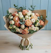 Букет цветов из:  Альстромерии и Розы в Покровское